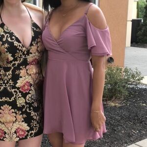 Purple mini dress